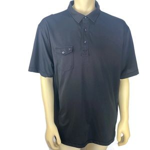 Linksoul Tempus Fugit Men’s Golf Polo Shirt Black XL